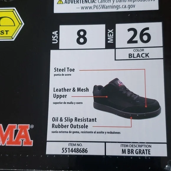 Brahma GRATE Suede Leather Steel Toe Shoes, Sz 8 - Picture 11 of 11